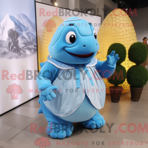 Sky Blue Glyptodon maskot...