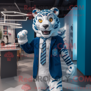 Blauer Tiger Maskottchen...