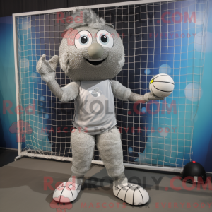Sølv Volleyball Net maskot...