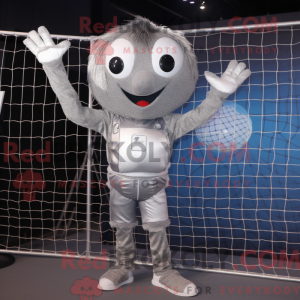 Sølv Volleyball Net maskot...