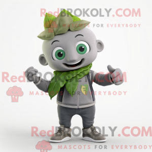 Grå spinat maskot kostume...