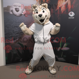 Hvid Thylacosmilus maskot...