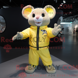 Gul mus maskot kostume...