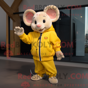 Gul mus maskot kostume...