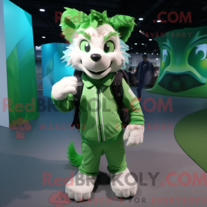 Grøn Lynx maskot kostume...