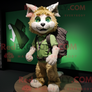Groen Lynx-mascottekostuum...