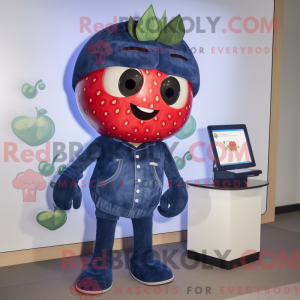 Navy Strawberry Maskottchen...