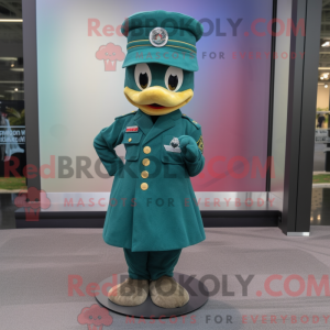 Teal Green Beret mascot...