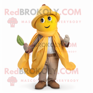 Gul Mango maskot kostym...