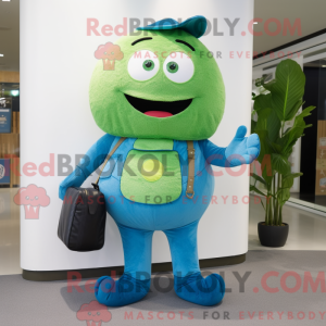 Blue Green Bean mascot...