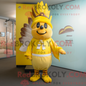 Fantasia de mascote Chefe Amarelo com blusa e lenços - Mascotes principais - REBROKO_319874 - RedBrokoly.com