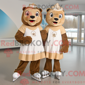 Tan Pair Of Ice Skates...