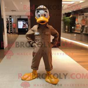 Brun gås maskot kostume...