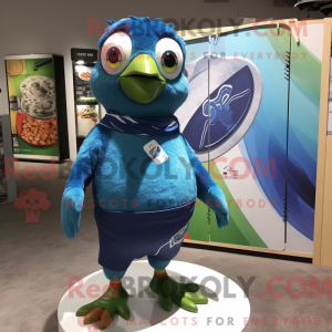 Olive Blue Jay Maskottchen...