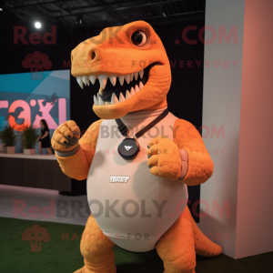 Peach T Rex mascotte...