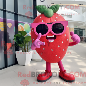 Pink Strawberry mascot...