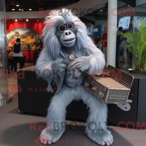 Sølv orangutang maskot...