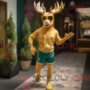 Gold Irish Elk maskot...