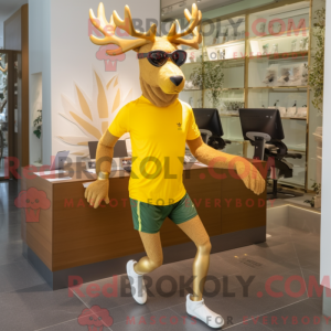Gold Irish Elk maskot...