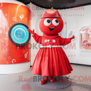 Rode Gyro-mascottekostuum...