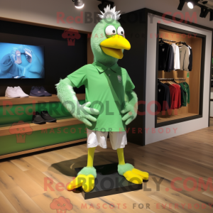 Groene kip mascottekostuum...