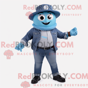Blue Gyro mascot costume...