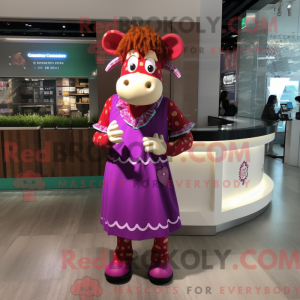 Magenta Guernsey Cow...