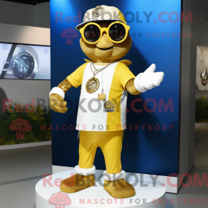 Gold Armband maskot kostym...