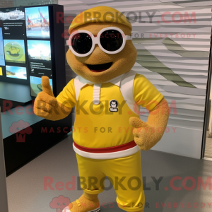 Gold Armband maskot kostym...