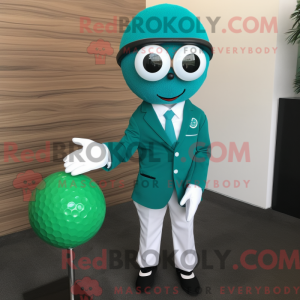 Postava maskota Teal Golf...