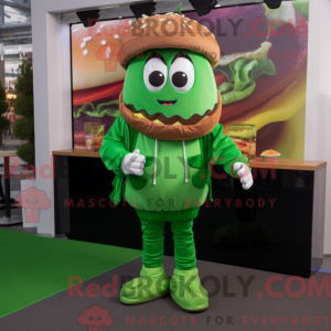 Green Hamburger mascot...