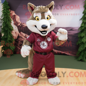 Maroon Say Wolf maskot...