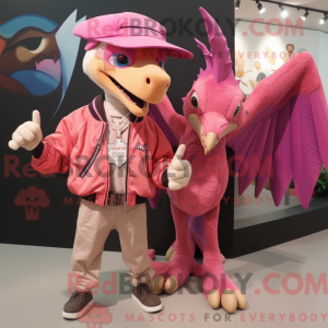 Pink Pterodactyl maskot...