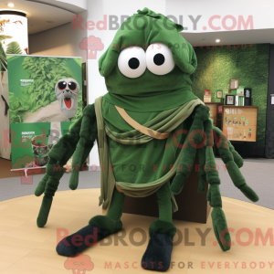 Forest Green Spider mascot...
