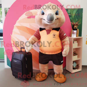 Peach Pangolin mascot...