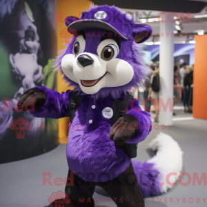 Lilla Skunk maskot kostume...