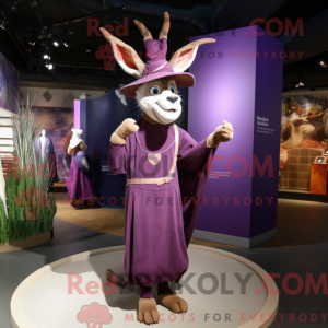 Lila Gazelle Maskottchen...