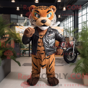 Brun Tiger maskotka...