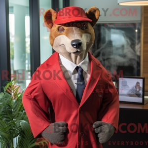 Rød Thylacosmilus maskot...