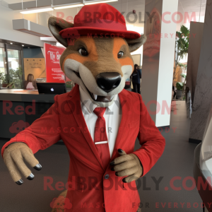 Rød Thylacosmilus maskot...