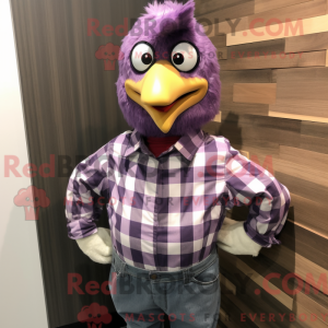 Lila Huhn Maskottchen...
