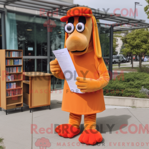 Orange Hot Dogs maskot...