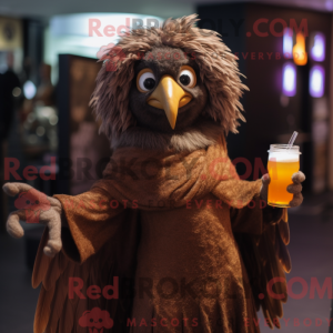 Brun Harpy maskot kostume...