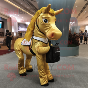 Gold Mare mascotte kostuum...