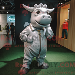 Silver Bull-mascottekostuum...