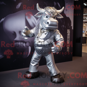 Silver Bull-mascottekostuum...