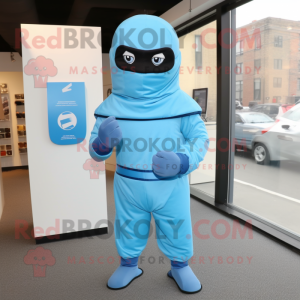 Sky Blue Ninja mascotte...