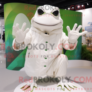 White Frog mascot costume...