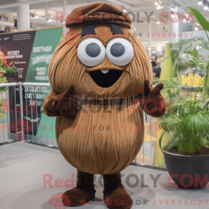 Brown Onion mascottekostuum...