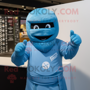 Sky Blue Ninja mascotte...